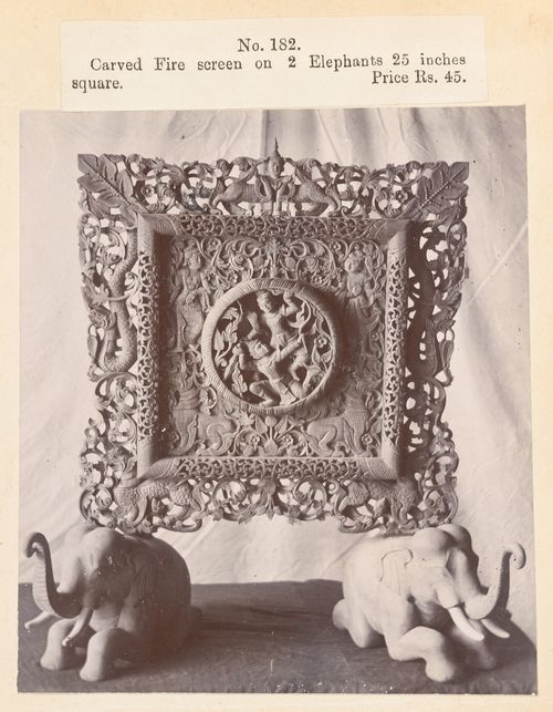 View of a fire screen, F. Beato Limited, C Road, Mandalay, Burma (now Myanmar)