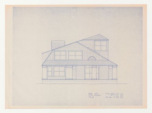 North elevation for the Hanks-Paré Residence, Tuxedo Park, New York