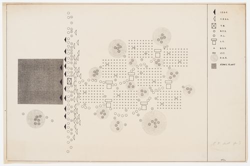 Atom: diagram illustrating the distribution of educational facilities throughout the town in phase 3