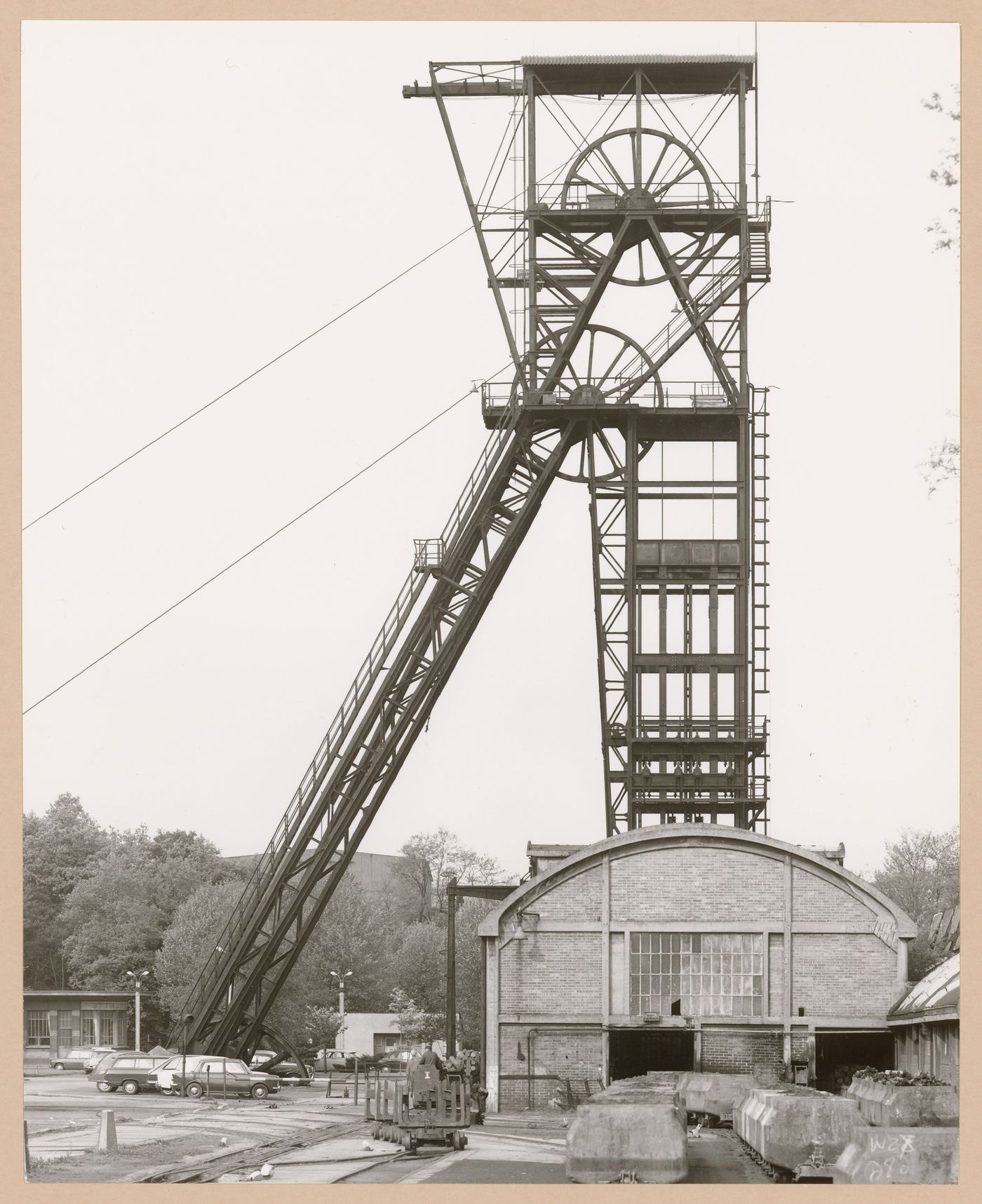 View of a minehead of Siège Cuvelette, Merlebach, Lorraine, France