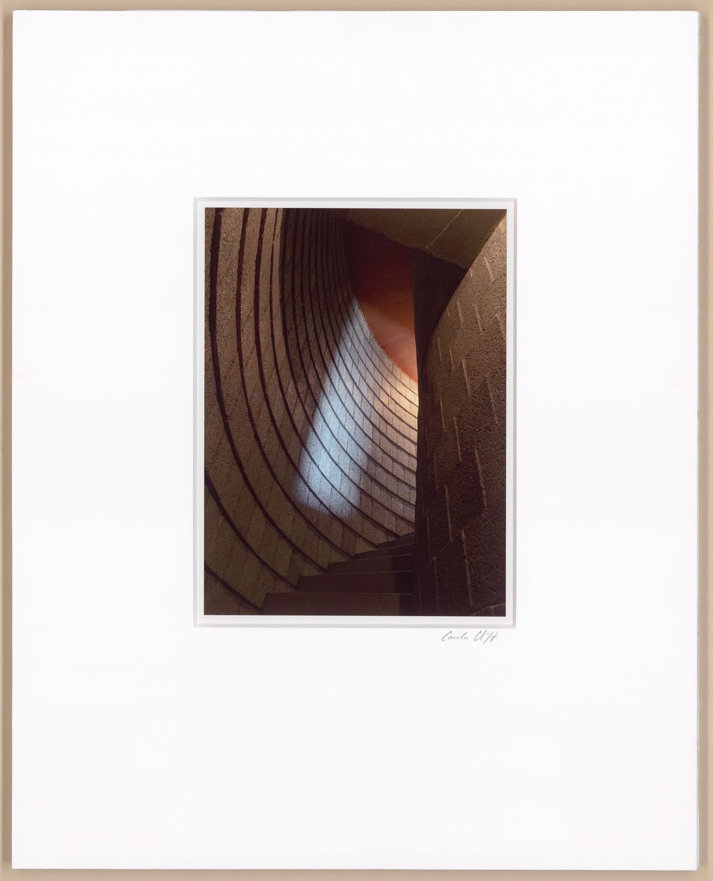Stairwell, looking up, from the series The David and Gladys Wright House