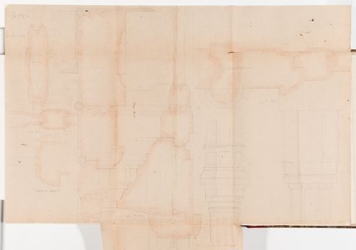 Details for the columns and full-scale joinery details for the porte cochere, Hôtel Soltykoff