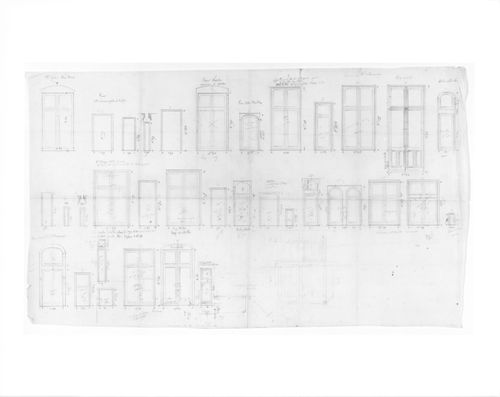 Drwgs rel.to Chateau deLanchneil (?) - door & window measur.sch