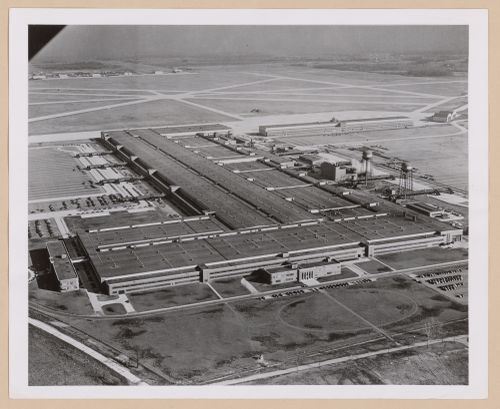 Aerial view of the Ford Motor Company Willow Run Bomber Assembly Plant, Willow Run, Michigan