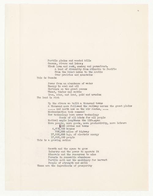 Draft prospectus for a design exhibition for CMHC Exhibition