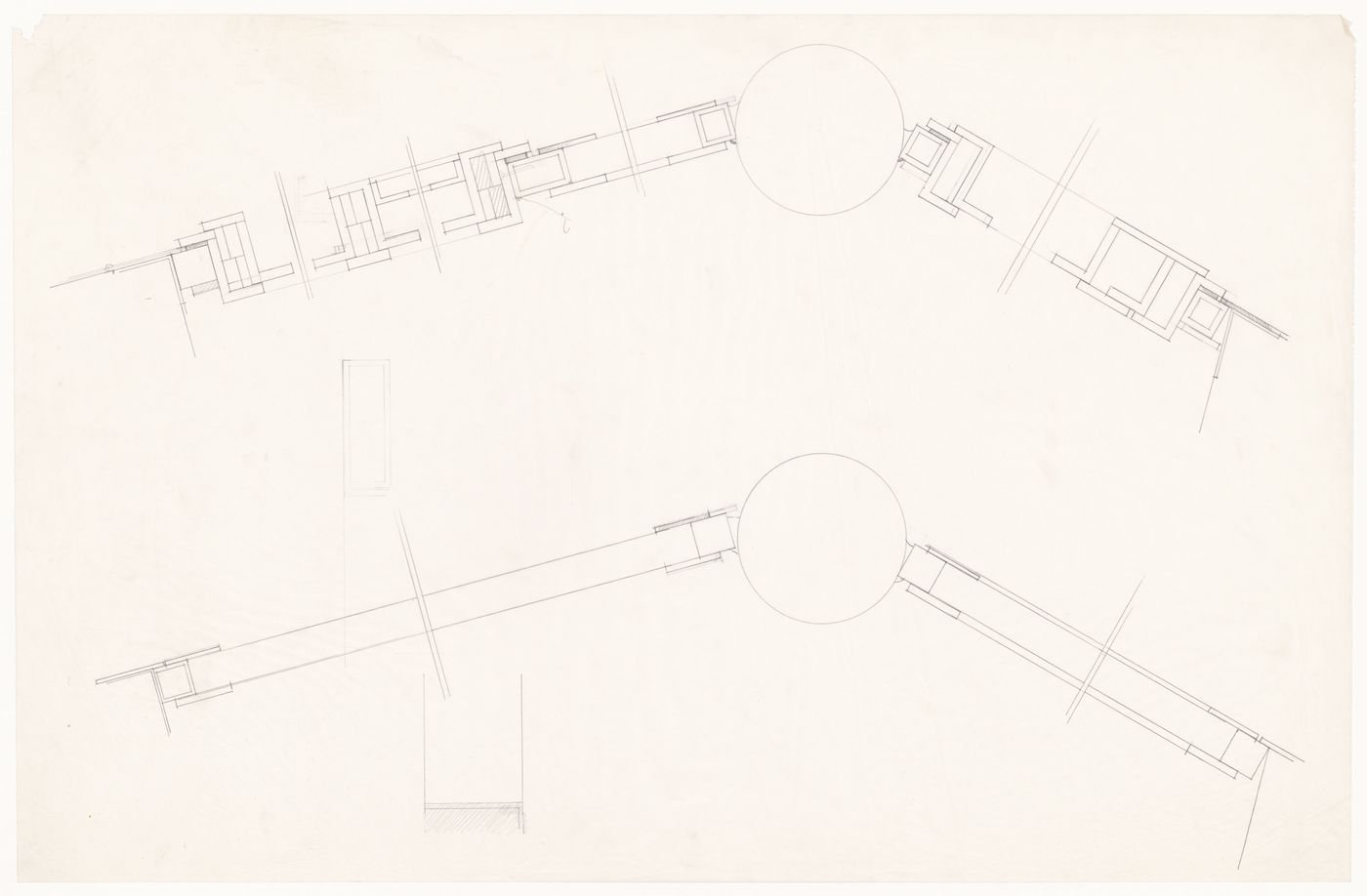 Details of window frames for Casa Frea, Milan, Italy