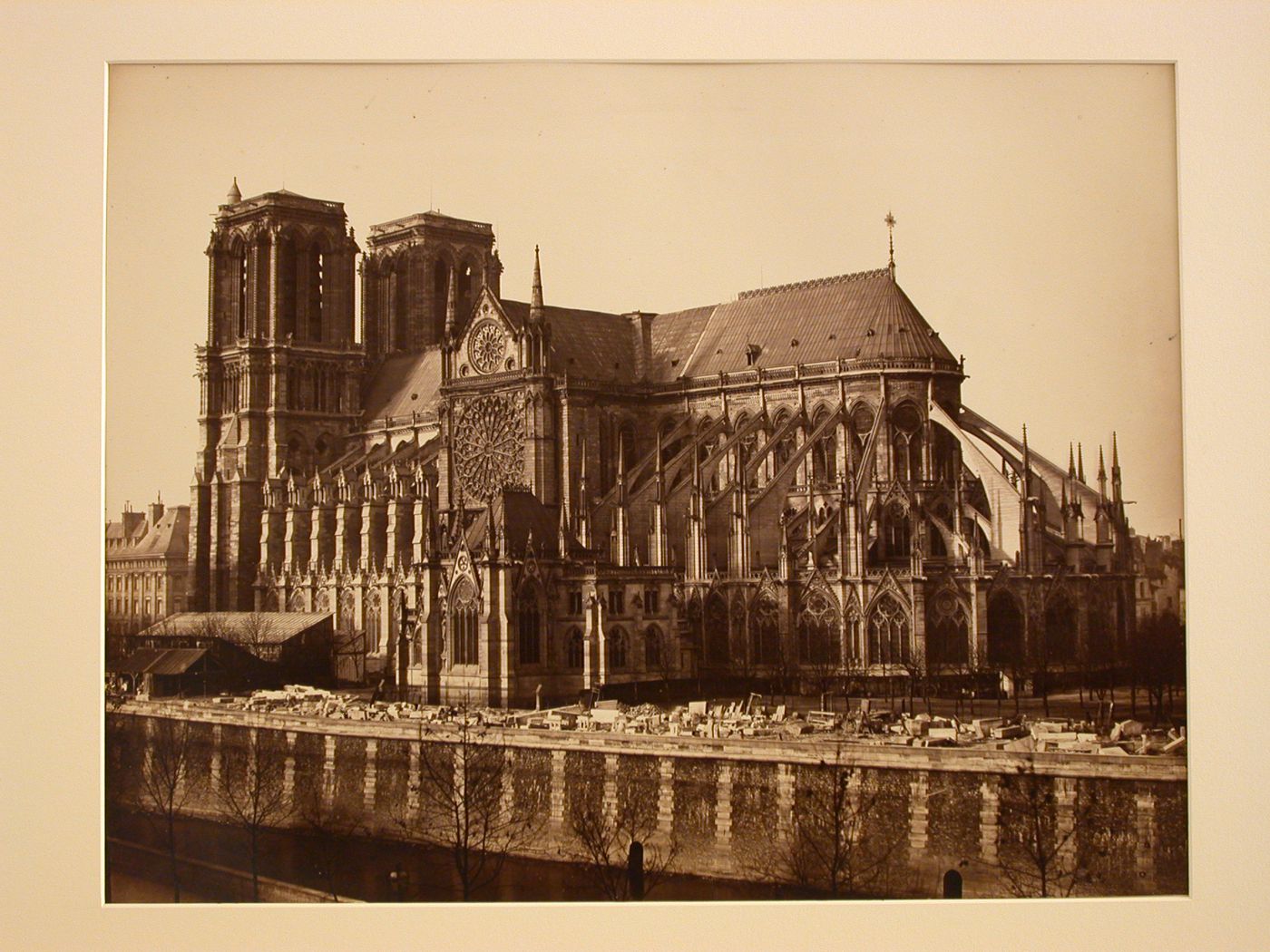Exterior view from across the river to the southeast, Paris, France