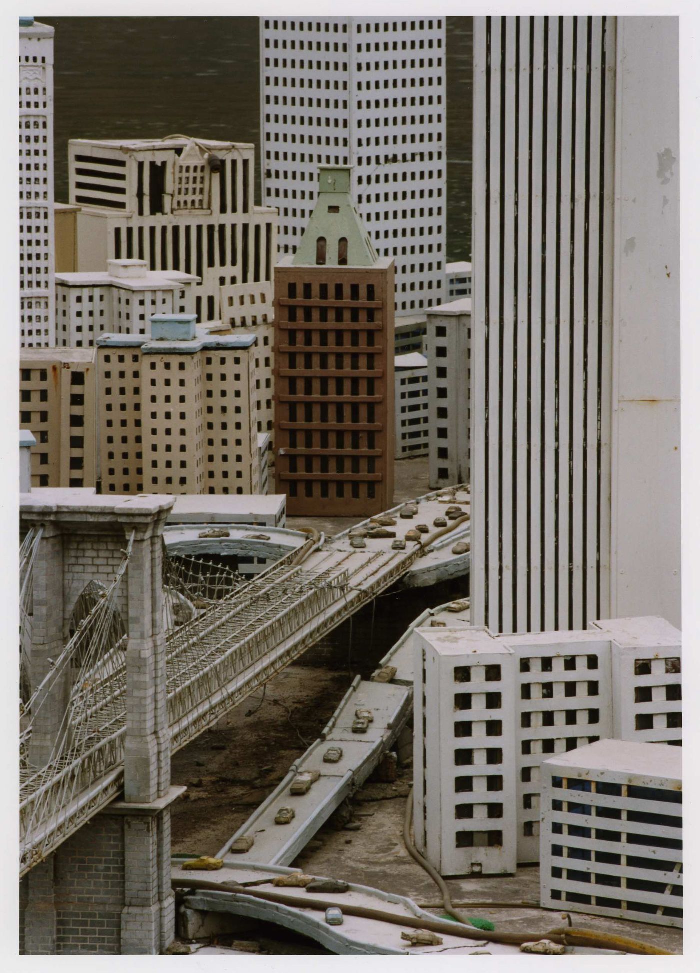 Partial view of a model of New York City, New York, at Window of the World, Shenzhen, China