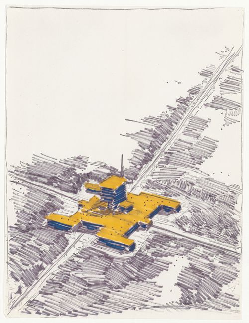 Sketch axonometric for Northern Airlift