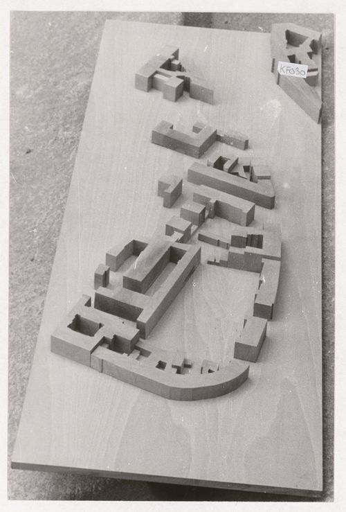 View of model for Blocke 70 und 89, Kreuzberg, Fränkelufer, Berlin, Germany