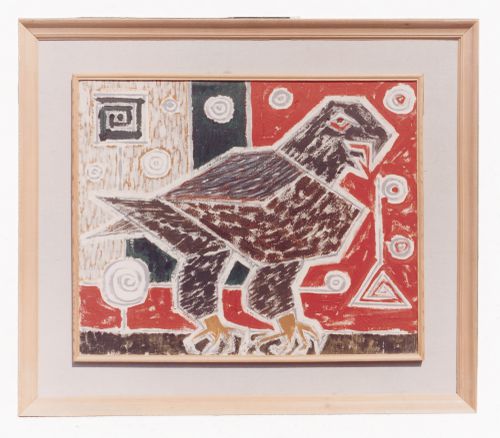 Photograph of Aditya Prakash's artwork of a bird