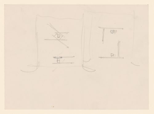 Sketch plans for a gallery layout