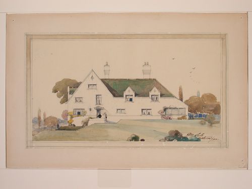 White Stucco House - elevation