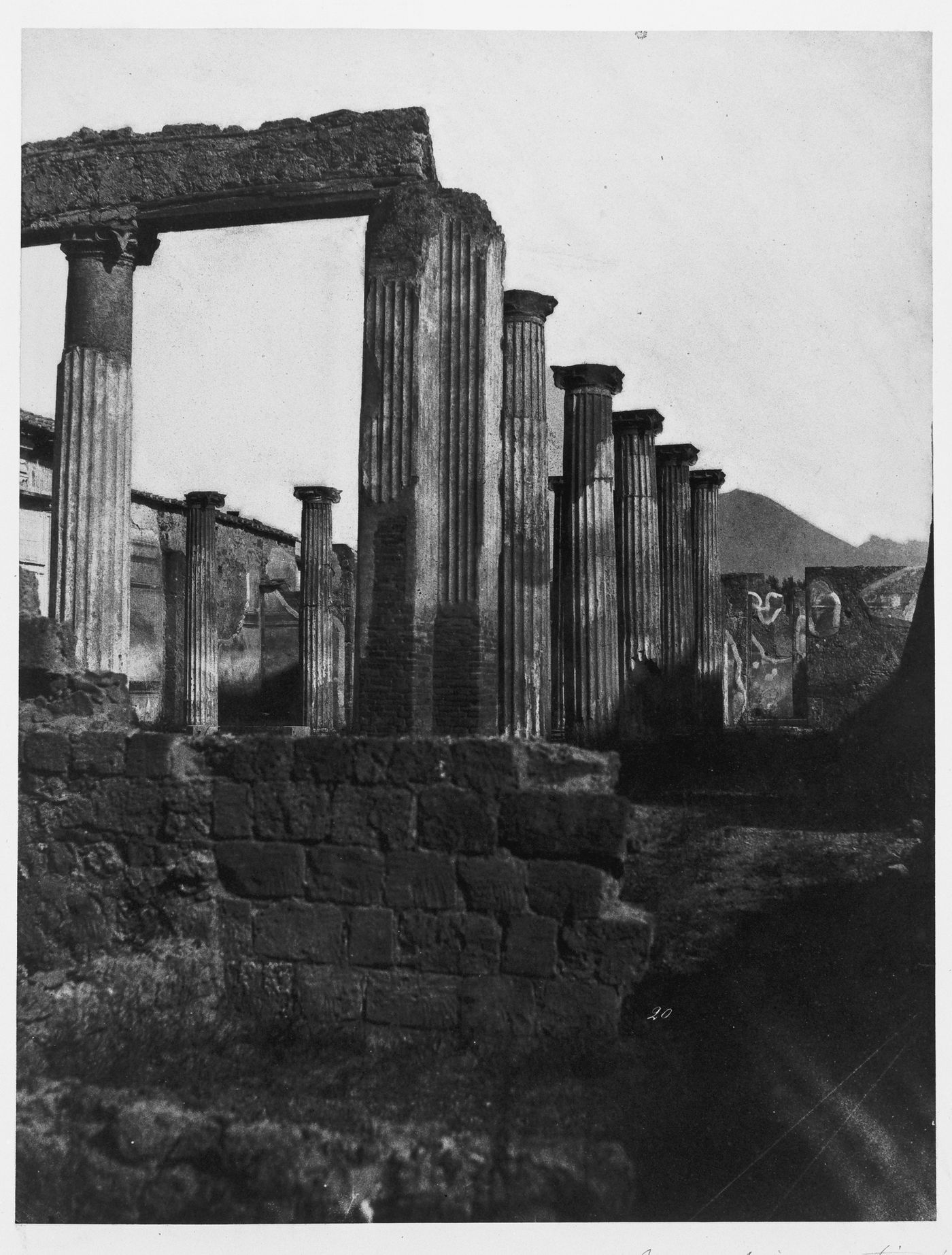 View of colonnade, Pompeii, Italy