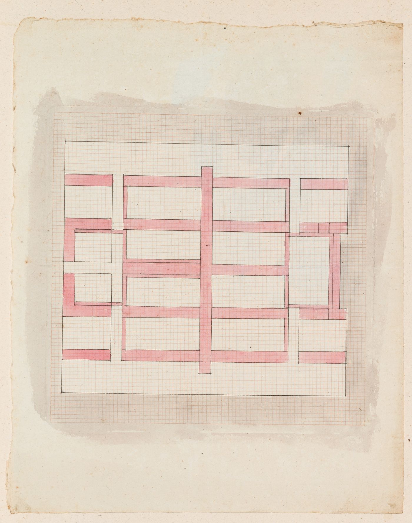 Ideal hospital, place du Parvis-Notre-Dame, Paris [?]: Block plan