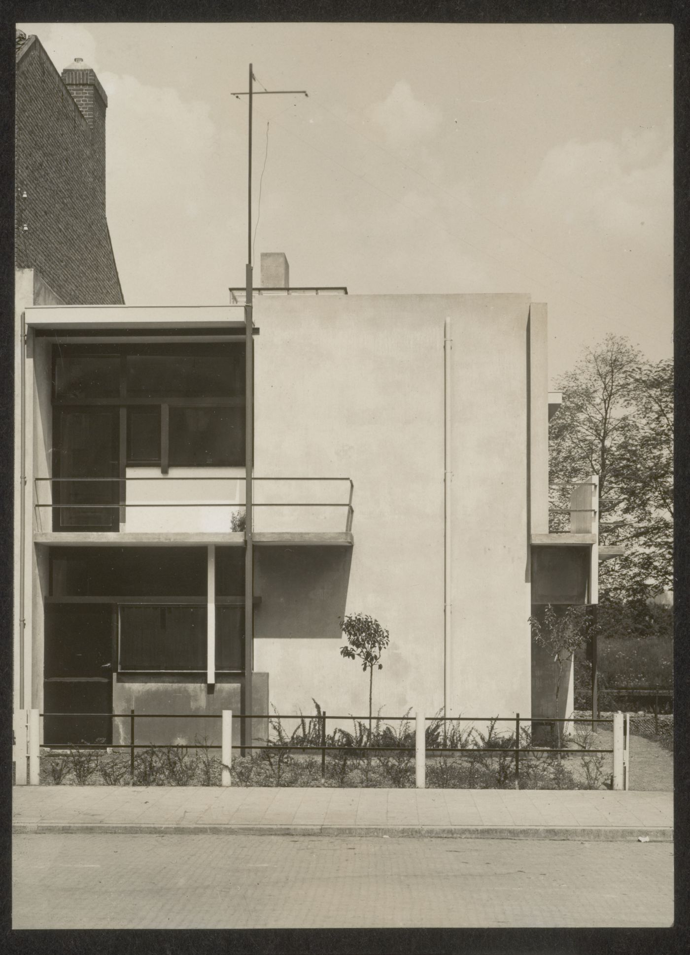 Exterior view of the southwest façade of Schröder House, Utrecht, Netherlands