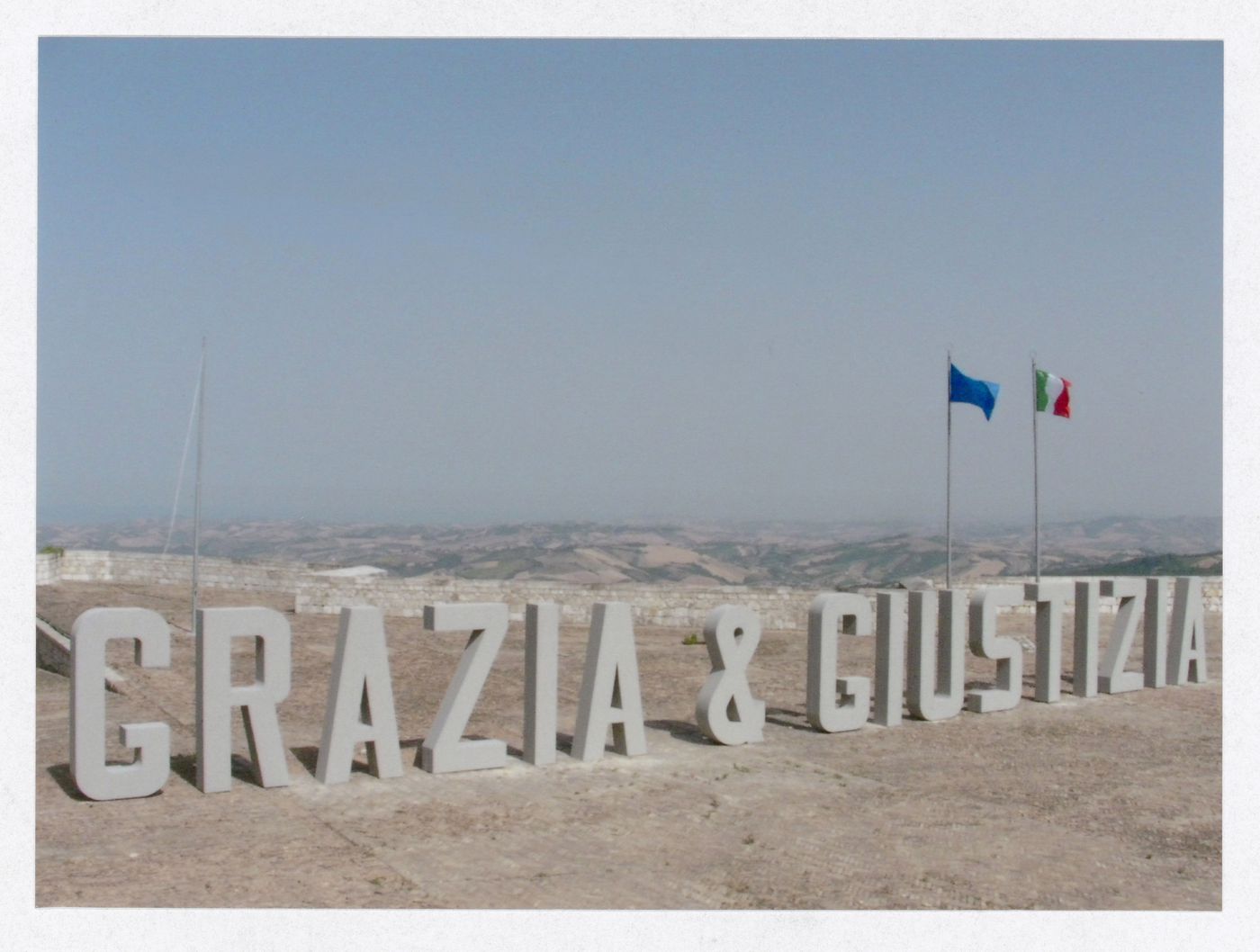 Photograph of the installation for Grazia & Giustizia