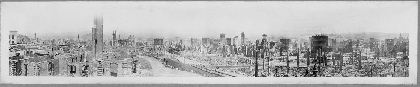Remains of city after the earthquake and fire of 1906, San Francisco, California