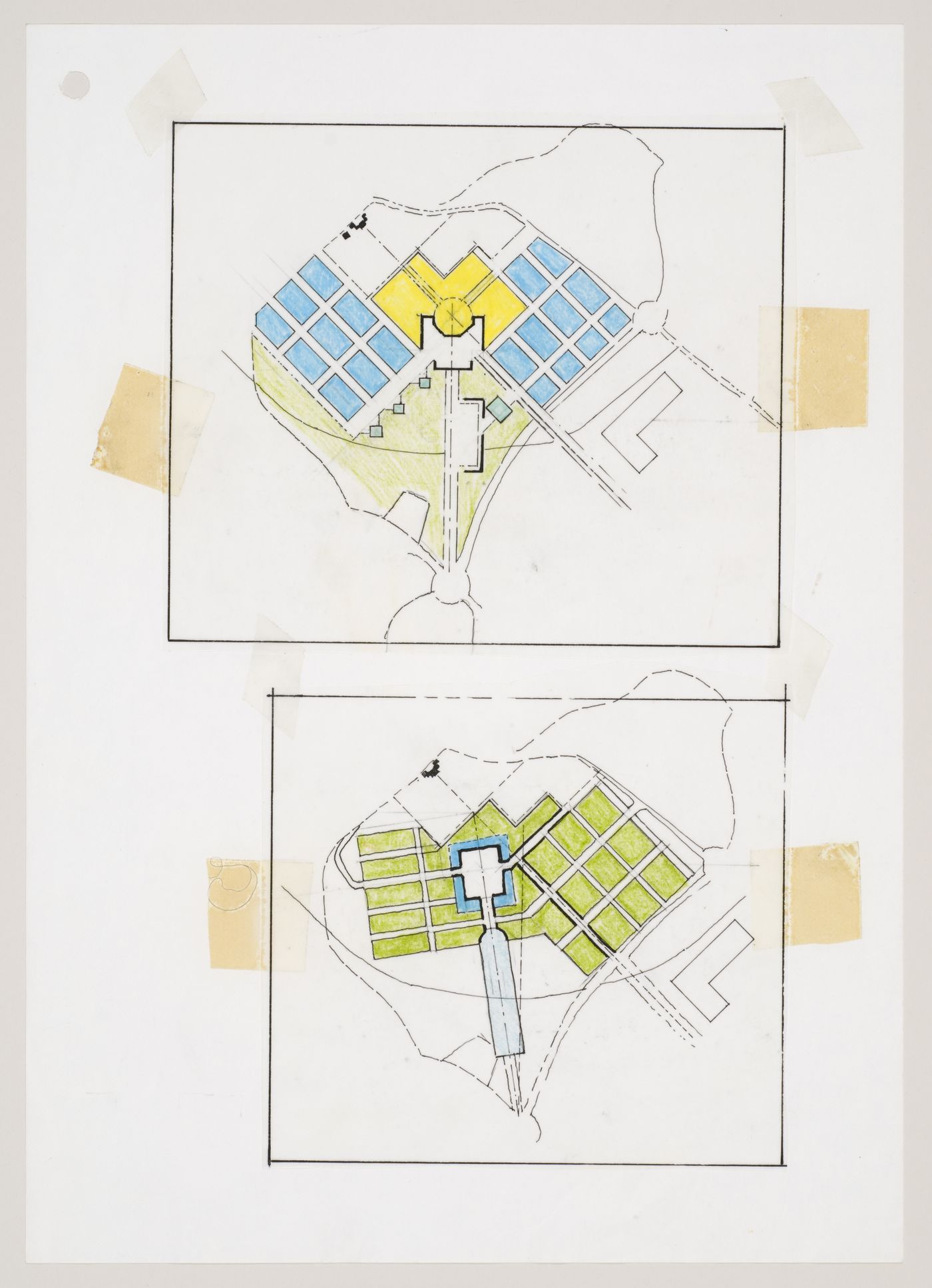 New Town Centre, Caselecchio di Reno, Italy: plans