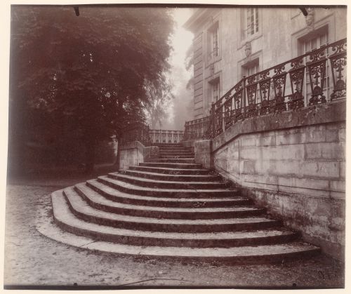 Detail of exterior stairway, Versailles, France