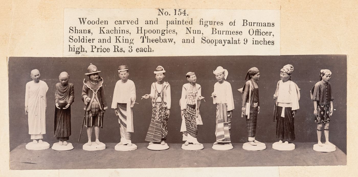 View of figures, F. Beato Limited, C Road, Mandalay, Burma (now Myanmar)