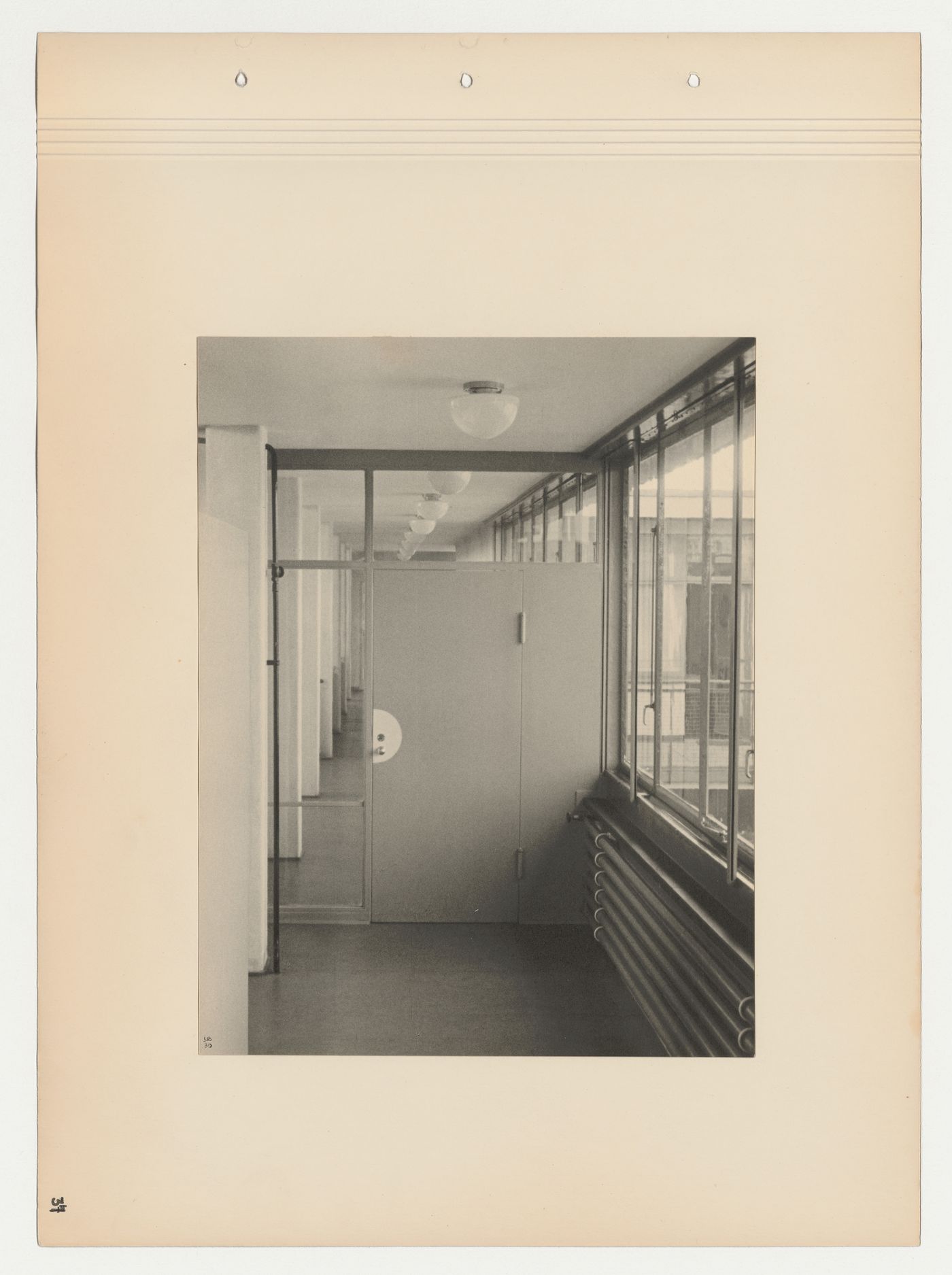 Interior view of a dining hall door, Budge Foundation Old People's Home, Frankfurt am Main, Germany