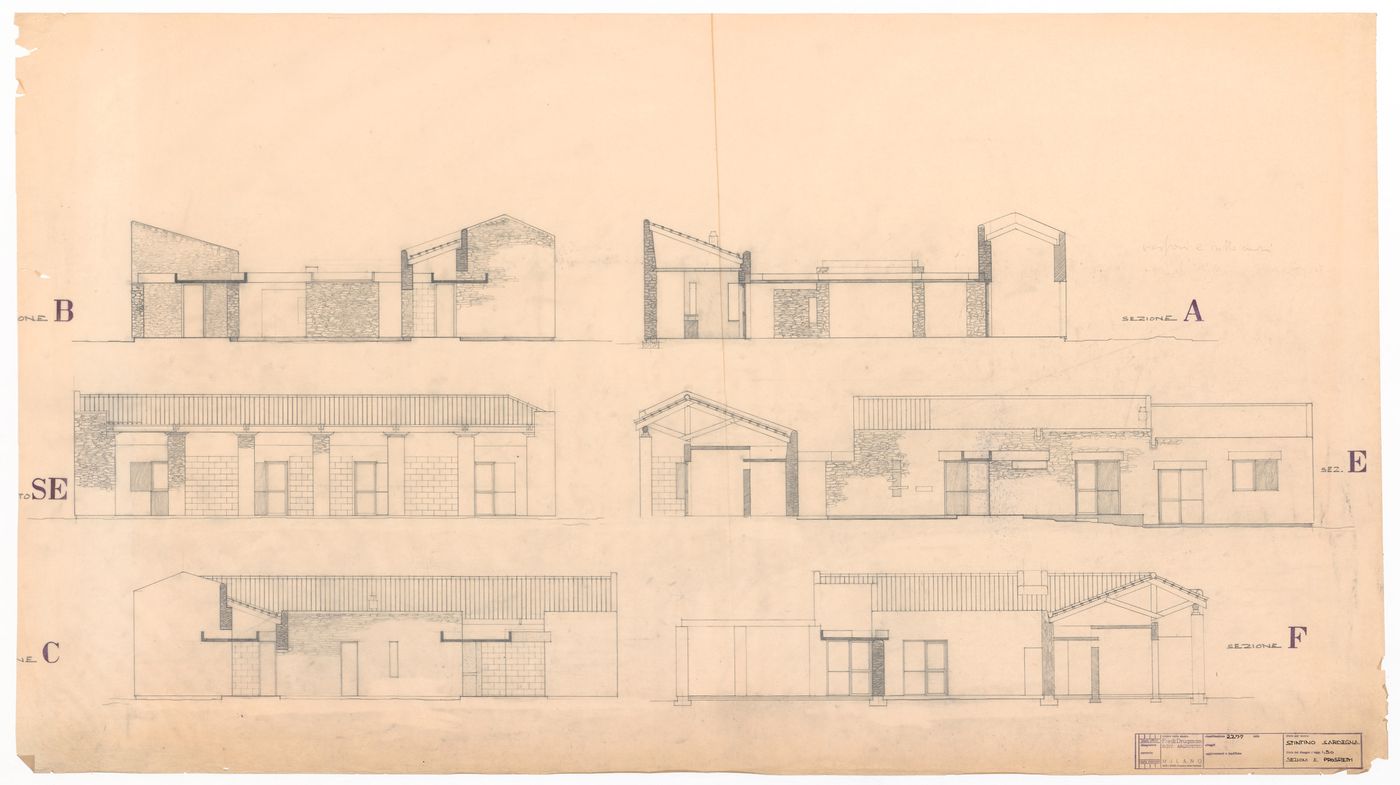 Sections for Case Di Palma, Stintino, Italy