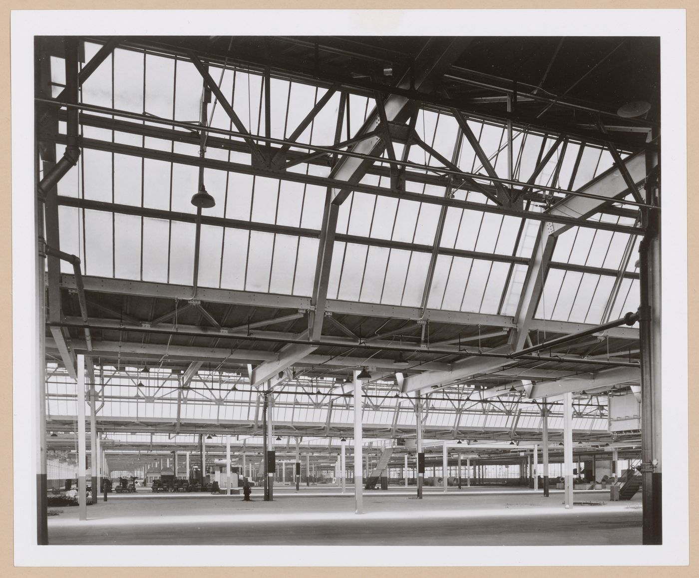 Interior view of the Assembly [?] Building, Half-Ton Truck Plant, Chrysler Corporation Dodge division, Mound and Eight Mile Roads, Detroit, Michigan