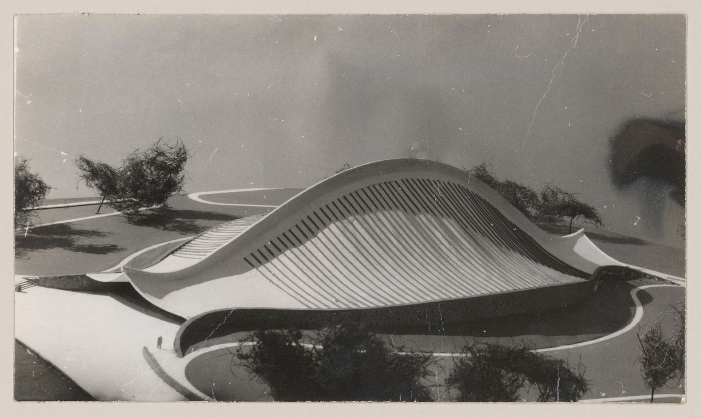 View of model for David S. Ingalls Hockey Rink, New Haven, Connecticut, United States
