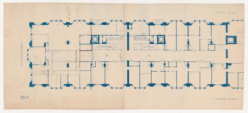 Monadnock Building addition, Chicago: Thirteenth floor plan