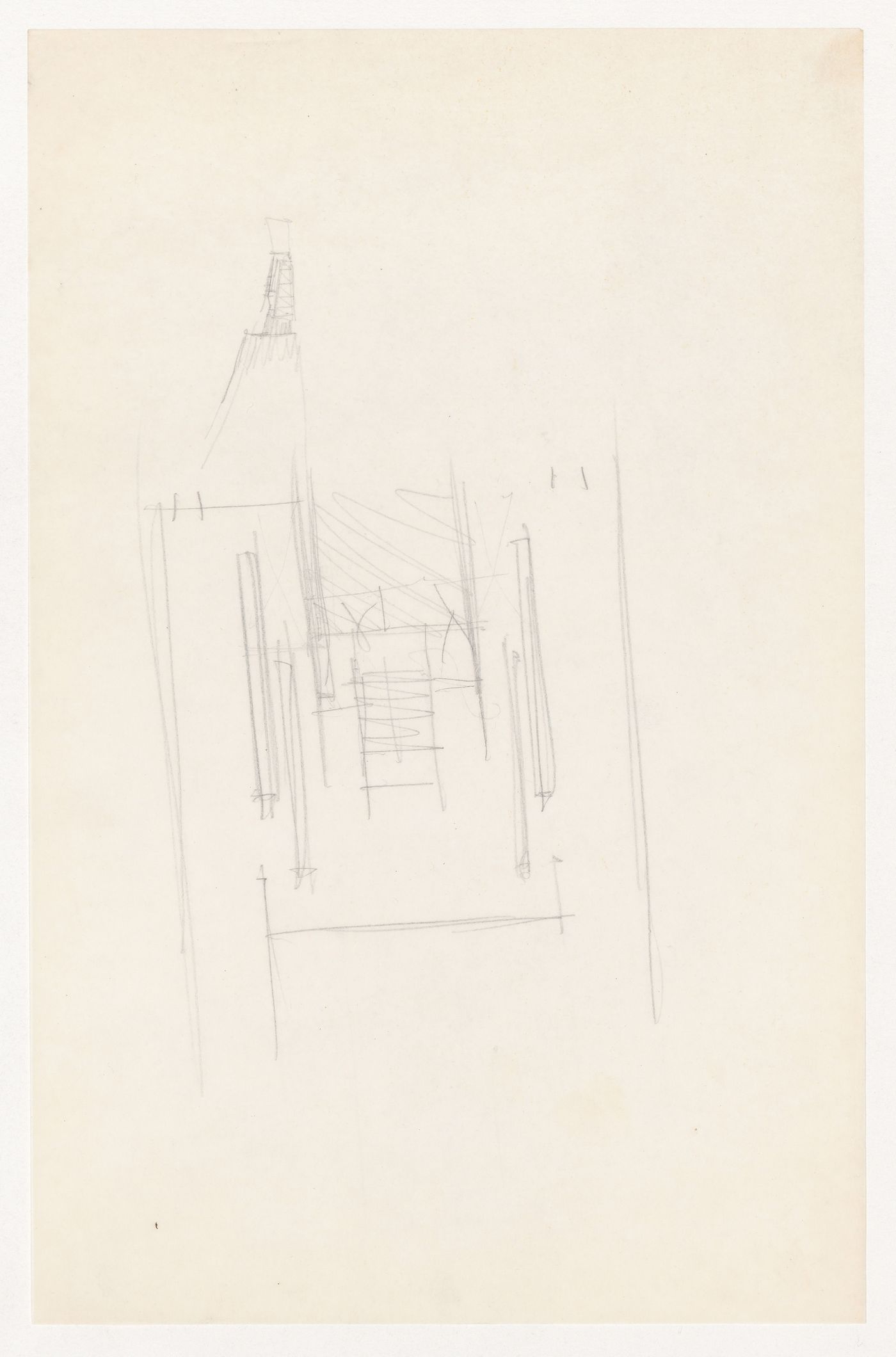 Partial sketch plans for the Metallurgy Building, Illinois Institute of Technology, Chicago