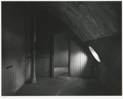 View of bull's eye window, attic, 3rd level, Old City Hall, Boston, Massachusetts, United States