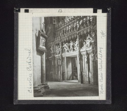 View of north choir ambulatory of Cathédrale de Chartres, Chartres, Eure-et-Loir, France