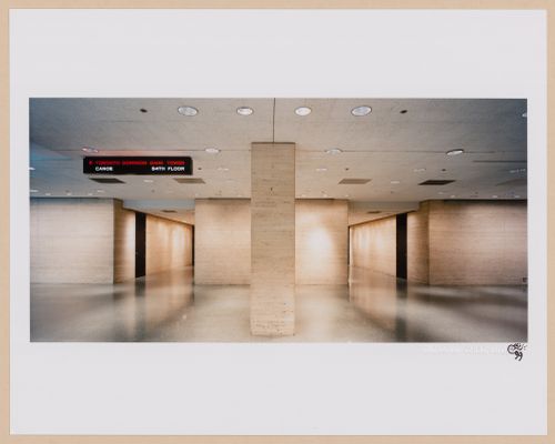 View of fifty-fourth floor with pillar, Toronto-Dominion Centre, Toronto, Canada