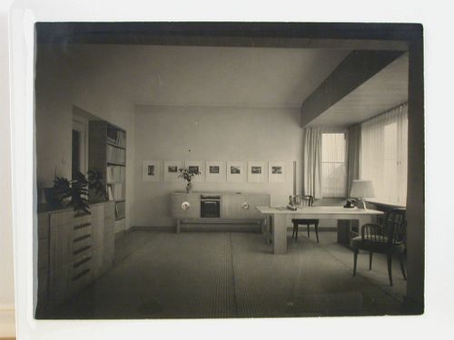 Interior view of the architect's study, Cologne, Germany