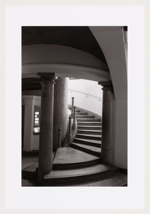 Interior staircase at the central market arcade, Ljubljana, Slovenia