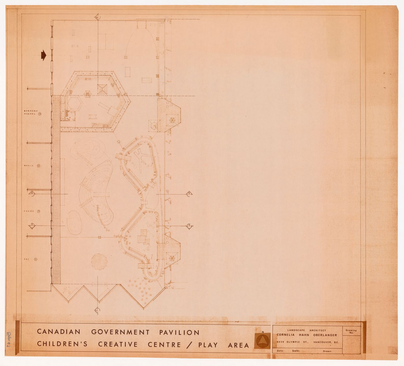 Plan for Children's Creative Centre Playground, Canadian Federal Pavilion, Expo '67, Montréal, Québec