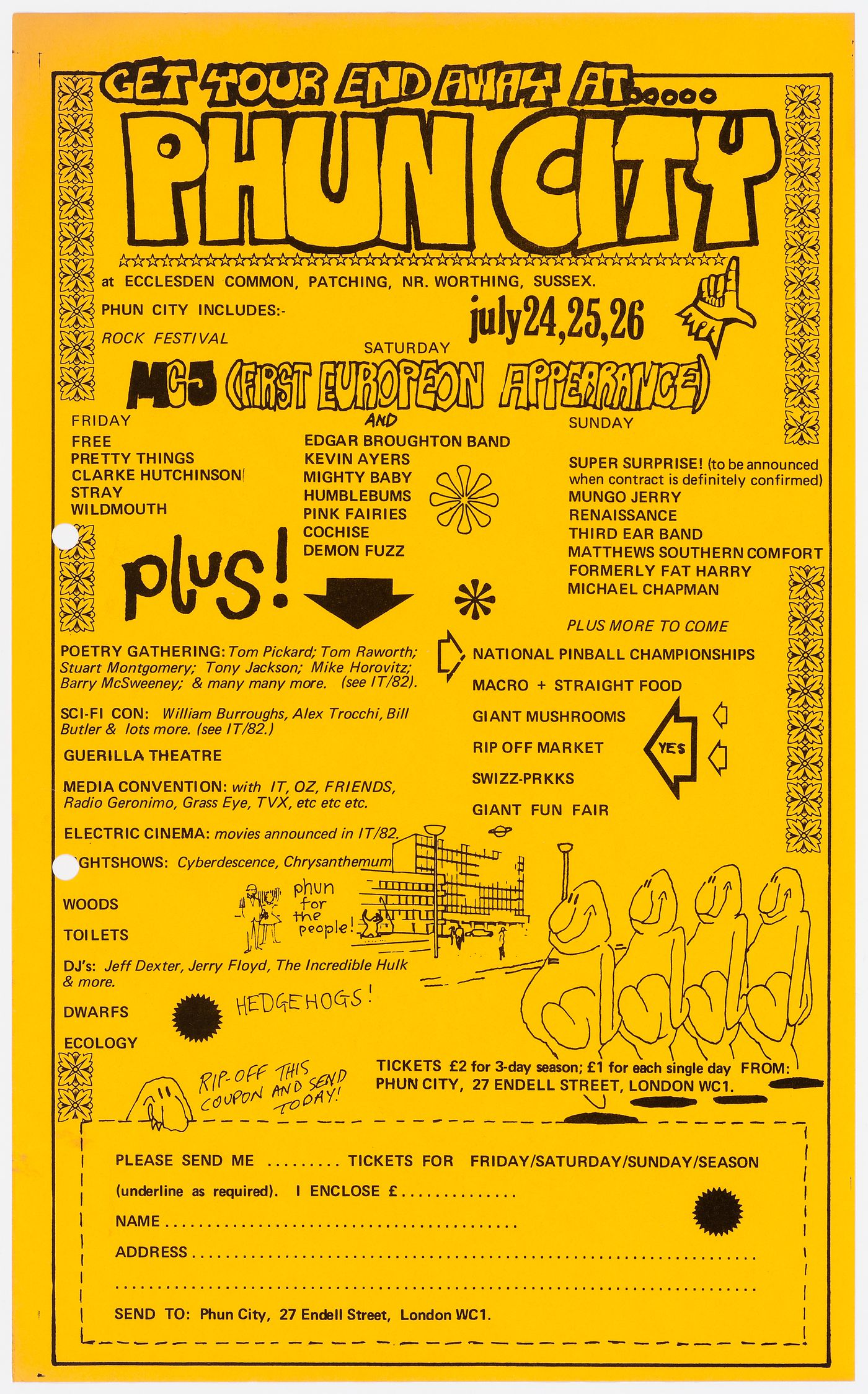 Flyer advertising the Phun City event