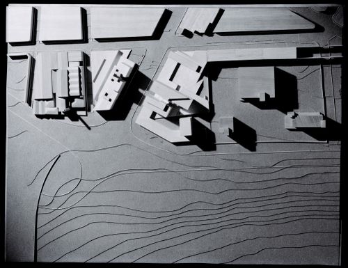 View of model for Habitações Colectivas da Mobil Oil Portuguesa, Matosinhos, Portugal