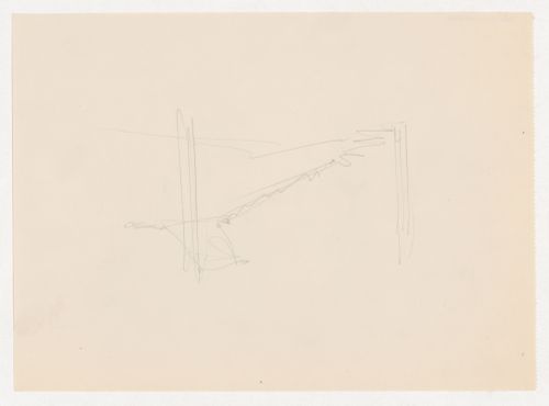 Perspective sketch for the Metallurgy Building, Illinois Institute of Technology, Chicago