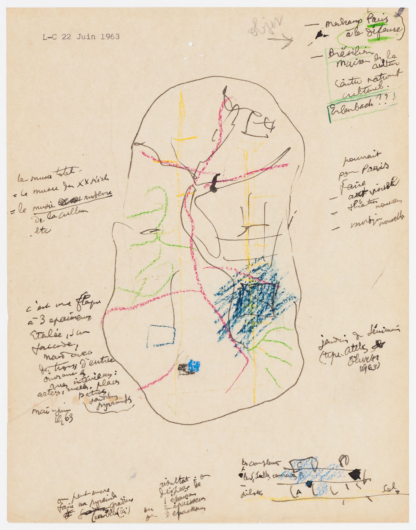 Musée du XXe siècle, Nanterre, France: Sketch