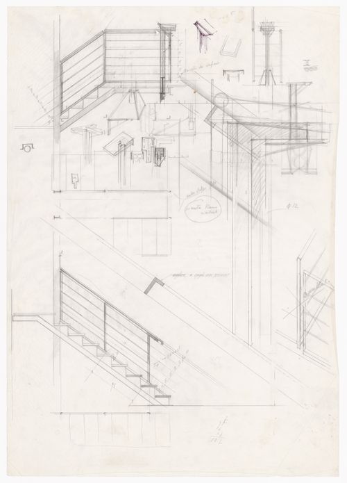 Elevations, sections and details for Casa Frea, Milan, Italy