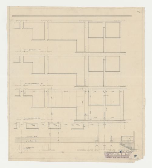 Elevation for a type E housing unit, Hellerhof Housing Estate, Frankfurt am Main, Germany