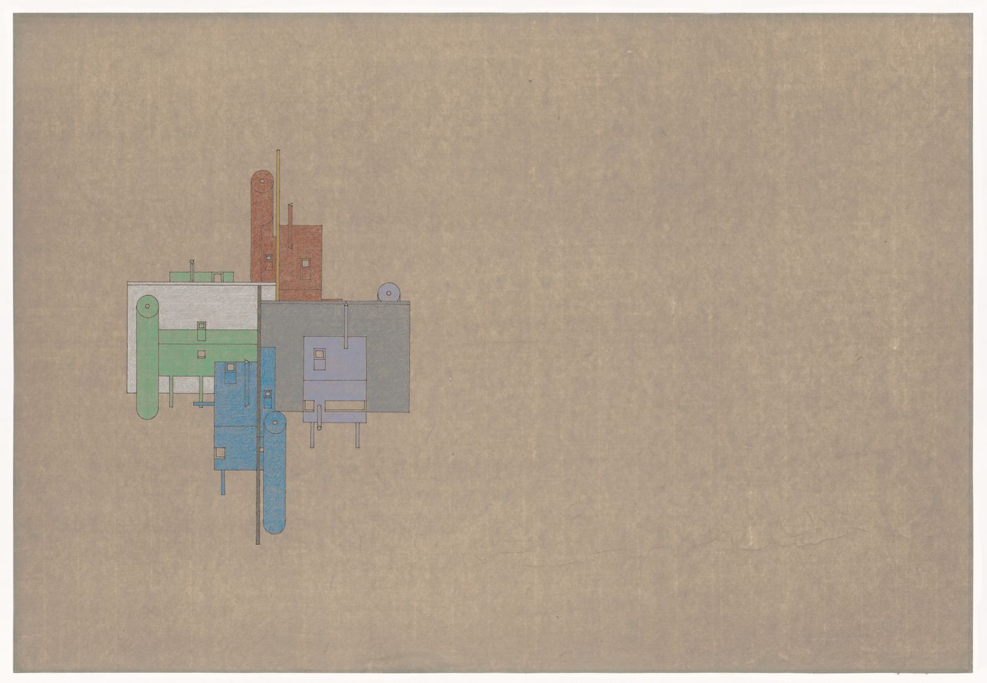 West axonometric for the North East South West House