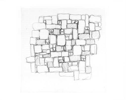 Study for stone work for the "second house" for Carl Moll