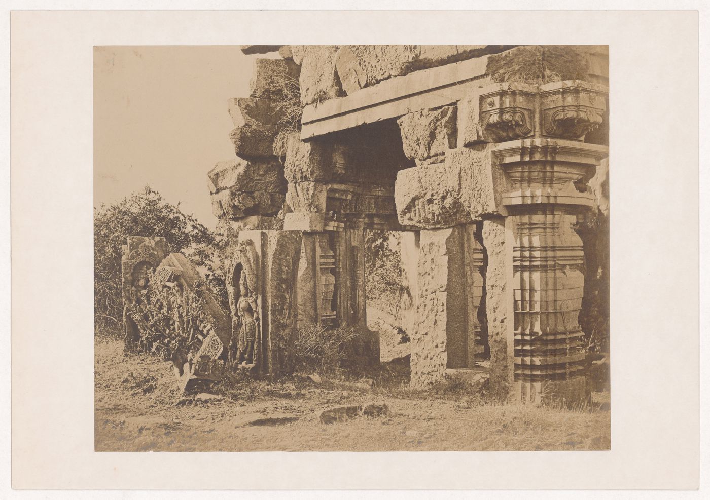 Partial view of a unidentified temple, Halebid, India