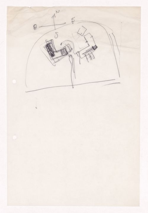 Sketch site plan for Habitação na Rua do Castro, Pedro Gomes, Foz, Porto, Portugal