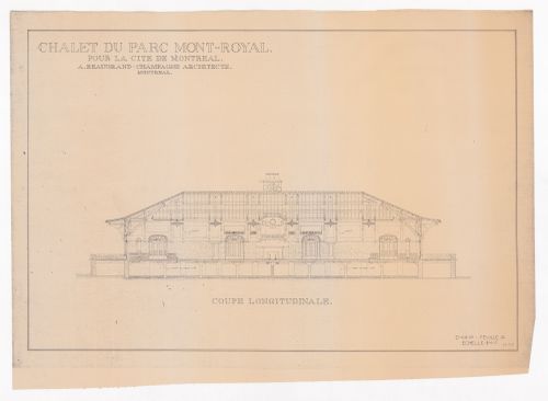 Coupe pour Chalet du Parc Mont-Royal, Montréal
