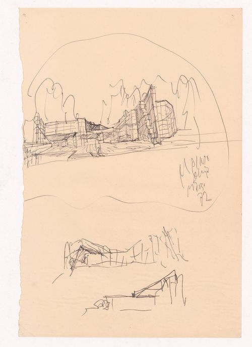 Sketch perspectives for Casa Marques Pinto, Porto, Portugal