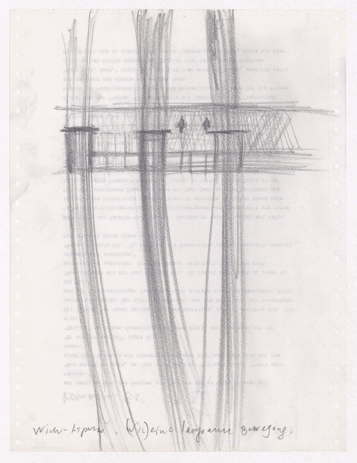Housing Pilotengasse, Vienna-Aspern: Conceptual sketches, including siteplans, plans, elevations, and perspectives